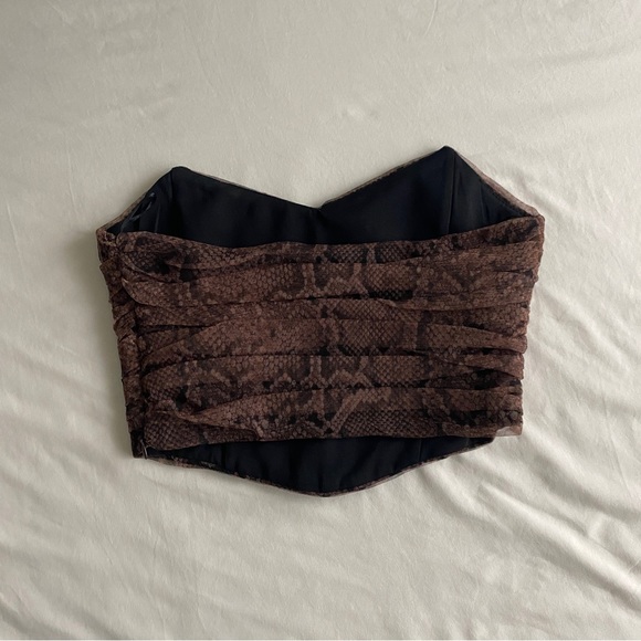 zara snake print tulle corset top - Picture 2 of 2